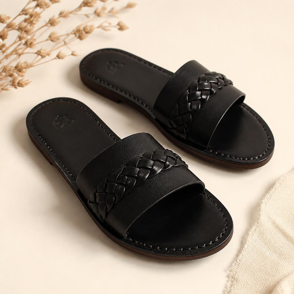 Braided Black Slide