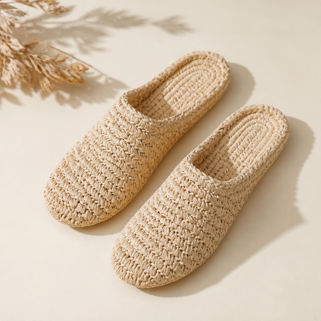 Woven Raffia Slipper